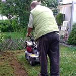 Entfernen des alten Rasens